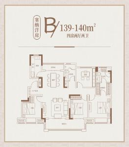 洋房B户型139-140㎡