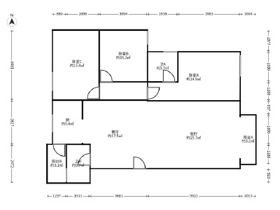 聚贤锦园，3室2厅2卫，117.98㎡，毛坯，售价43万