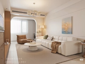 全新精装奶油风，中心悦城毛坯价 精装家！